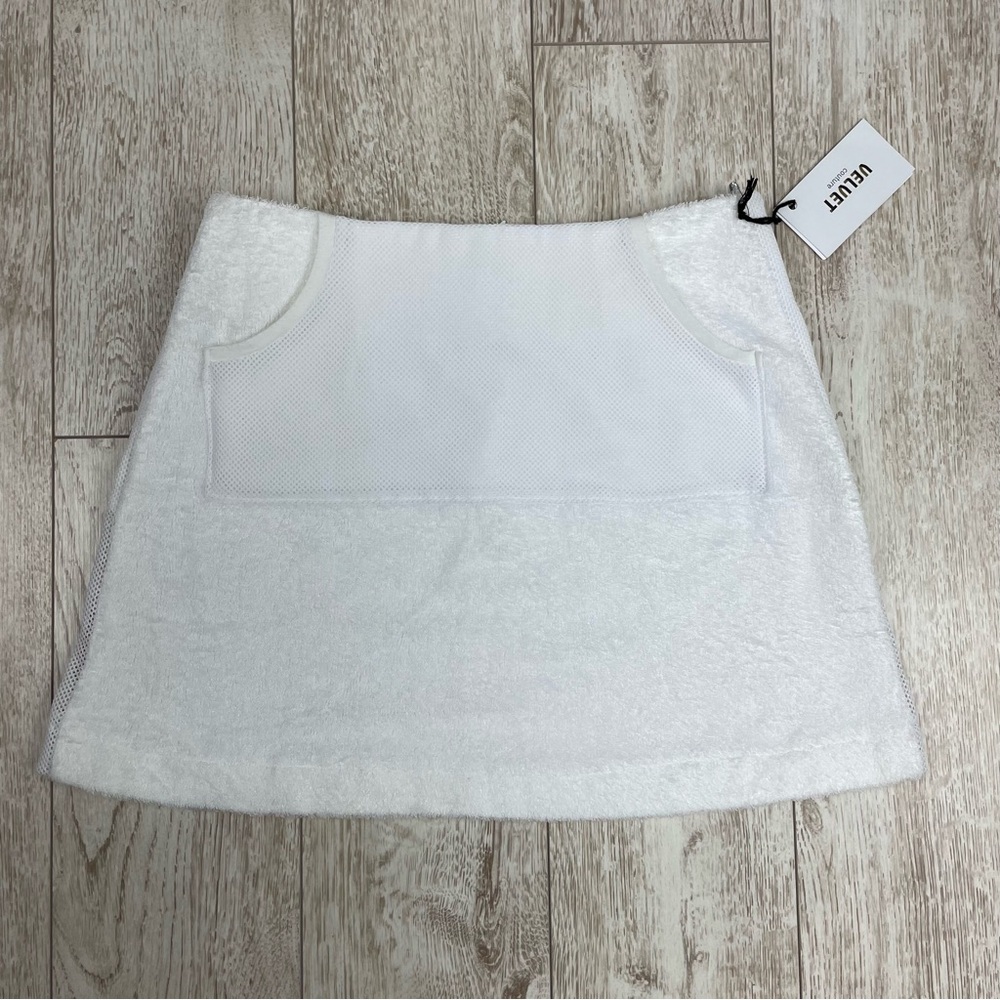 VELVET COUTURE M White Textured Women's Skirt